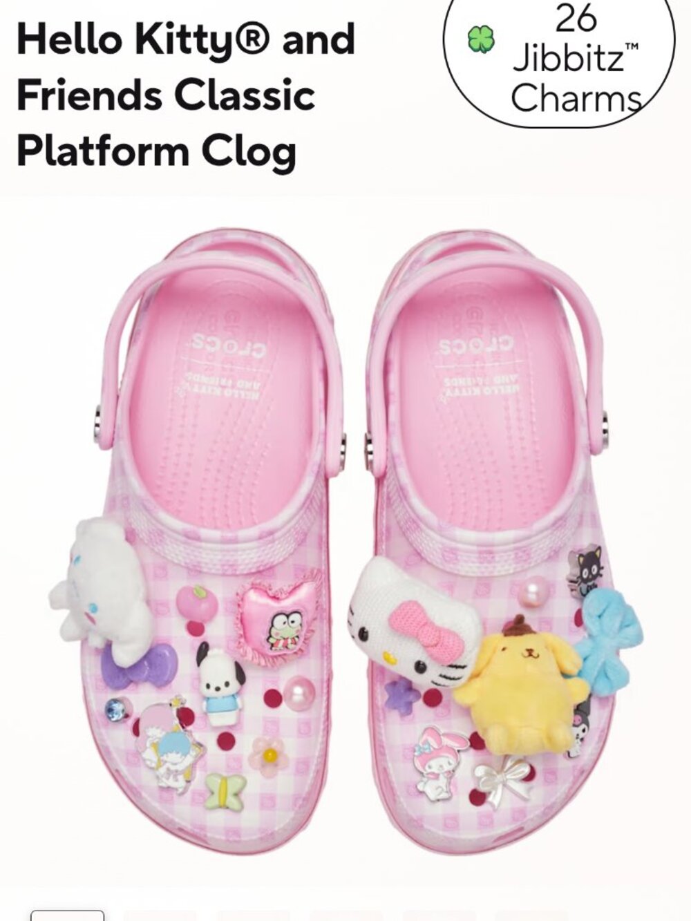Hello kitty platform crocs